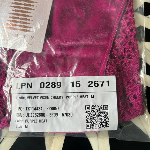 Savage X Fenty Purple Heat Velvet Vixen Cheeky Panty - Picture 11 of 12